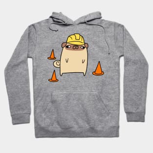 Road Worker Pug Hoodie